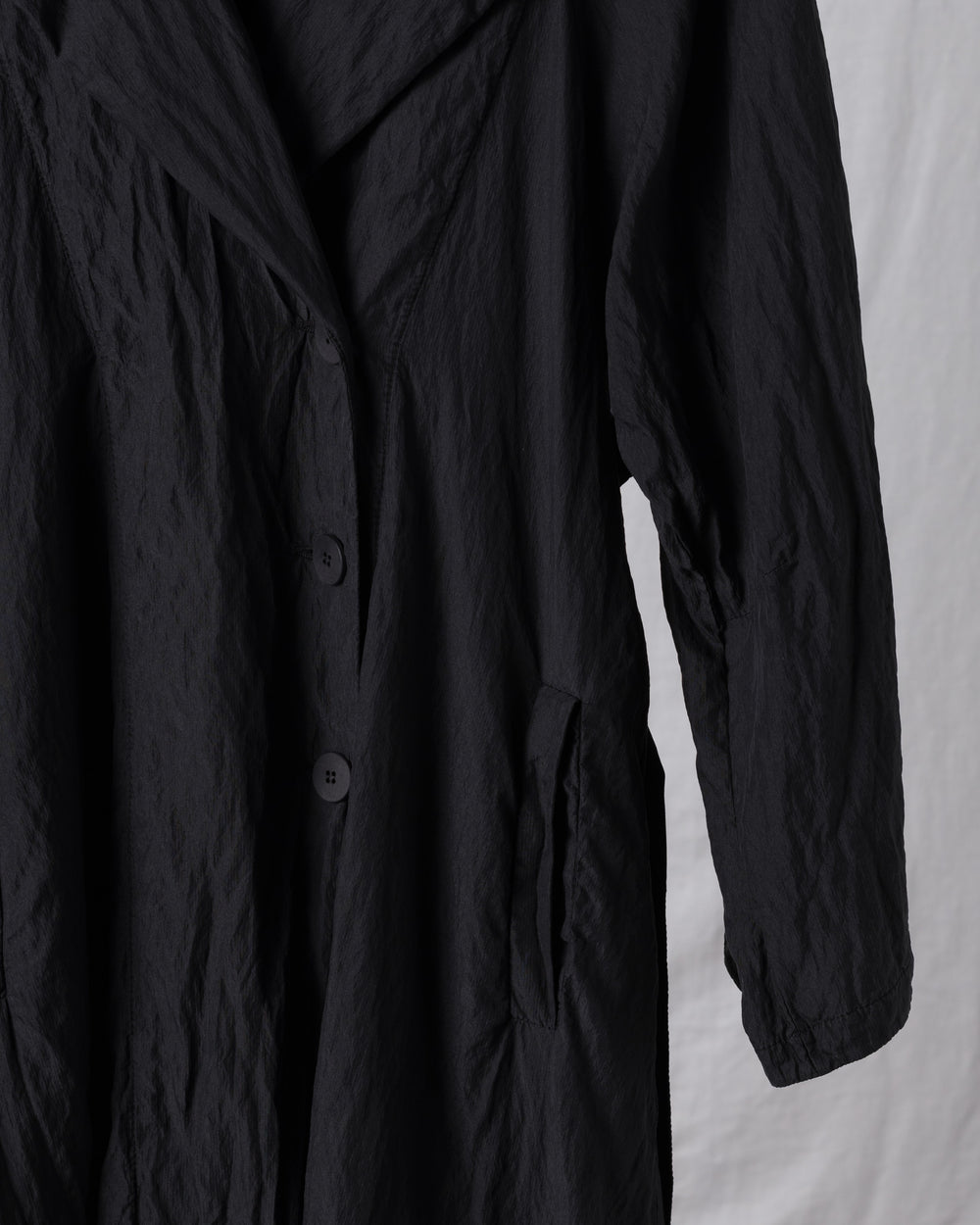 Trench Coat Silk Black