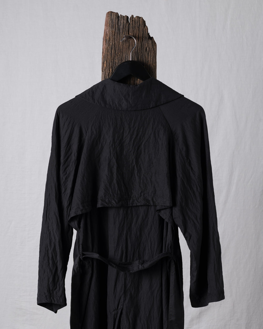Trench Coat Silk Black