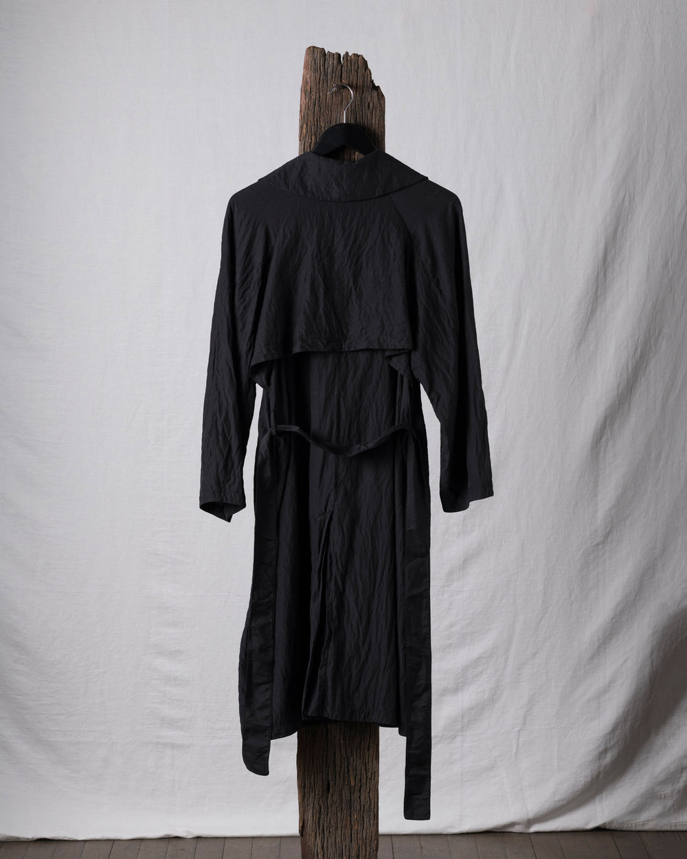 Trench Coat Silk Black
