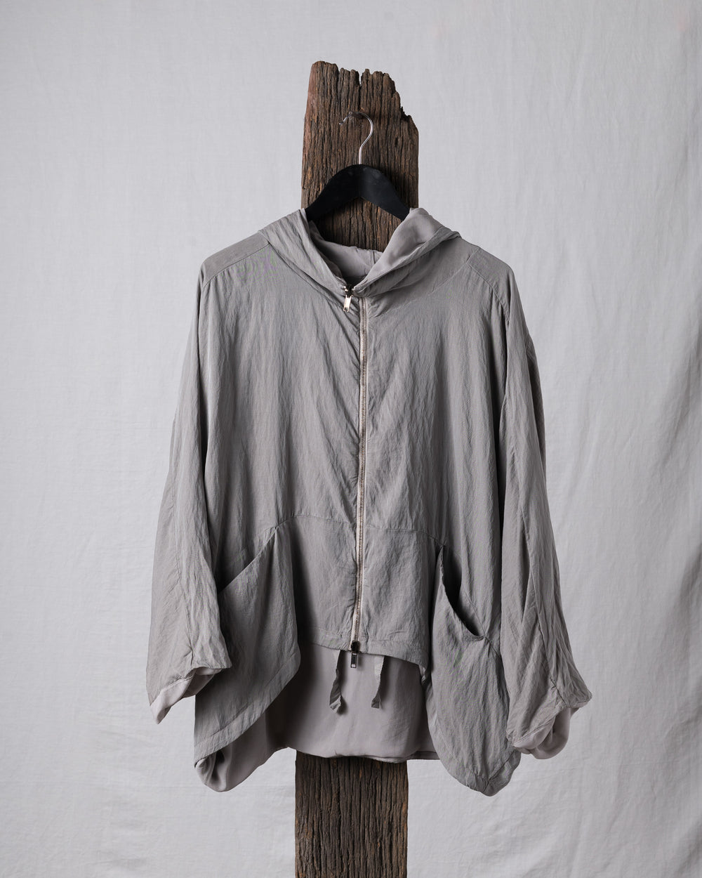 Reversible Silk Jacket Grey
