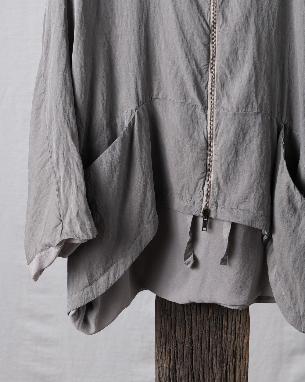 Reversible Silk Jacket Grey