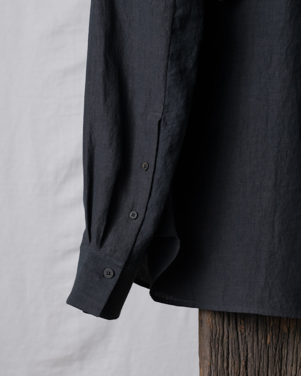 Classic Spread Collar Linen Shirt
