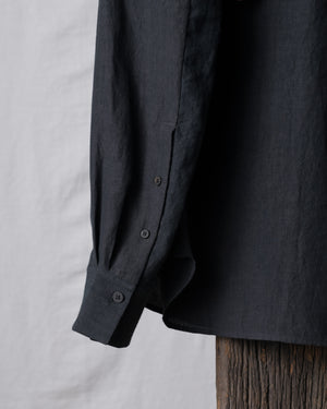 Classic Spread Collar Linen Shirt