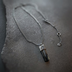 Unique Crystal Necklace w/ Black Tourmaline