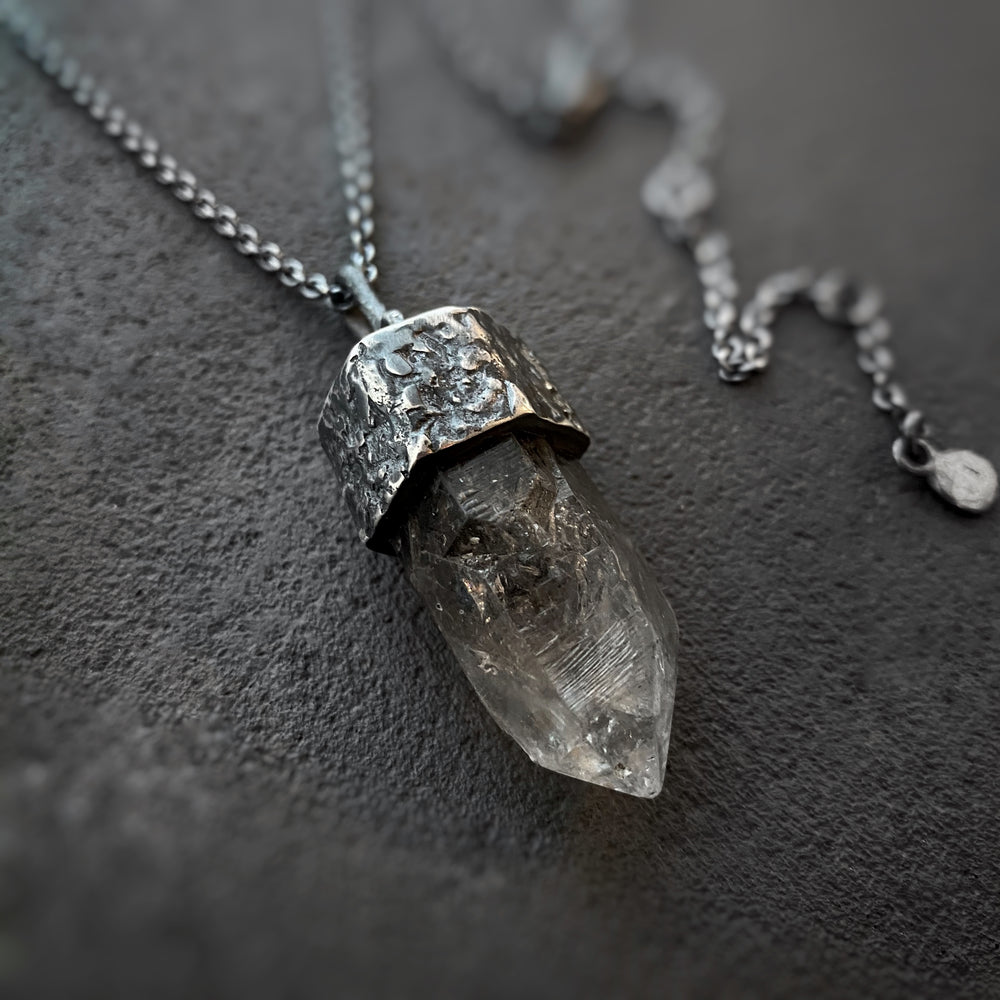 Unique Crystal Necklace w/ Black Phantom A