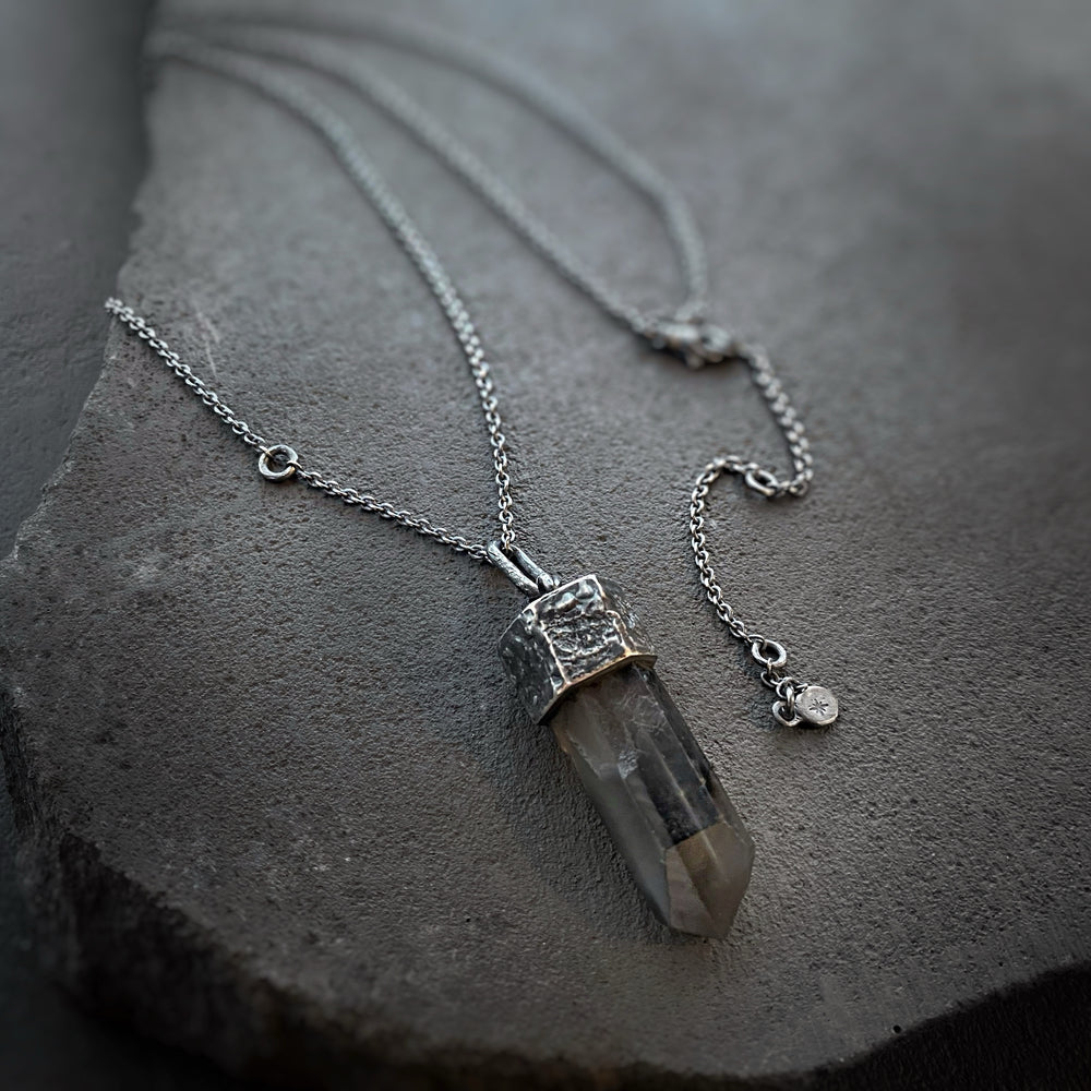 Unique Crystal Necklace w/ Black Phantom C