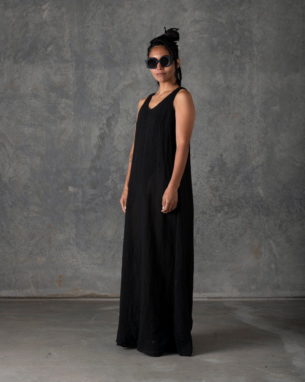 Long Tank Dress Carbon T-200