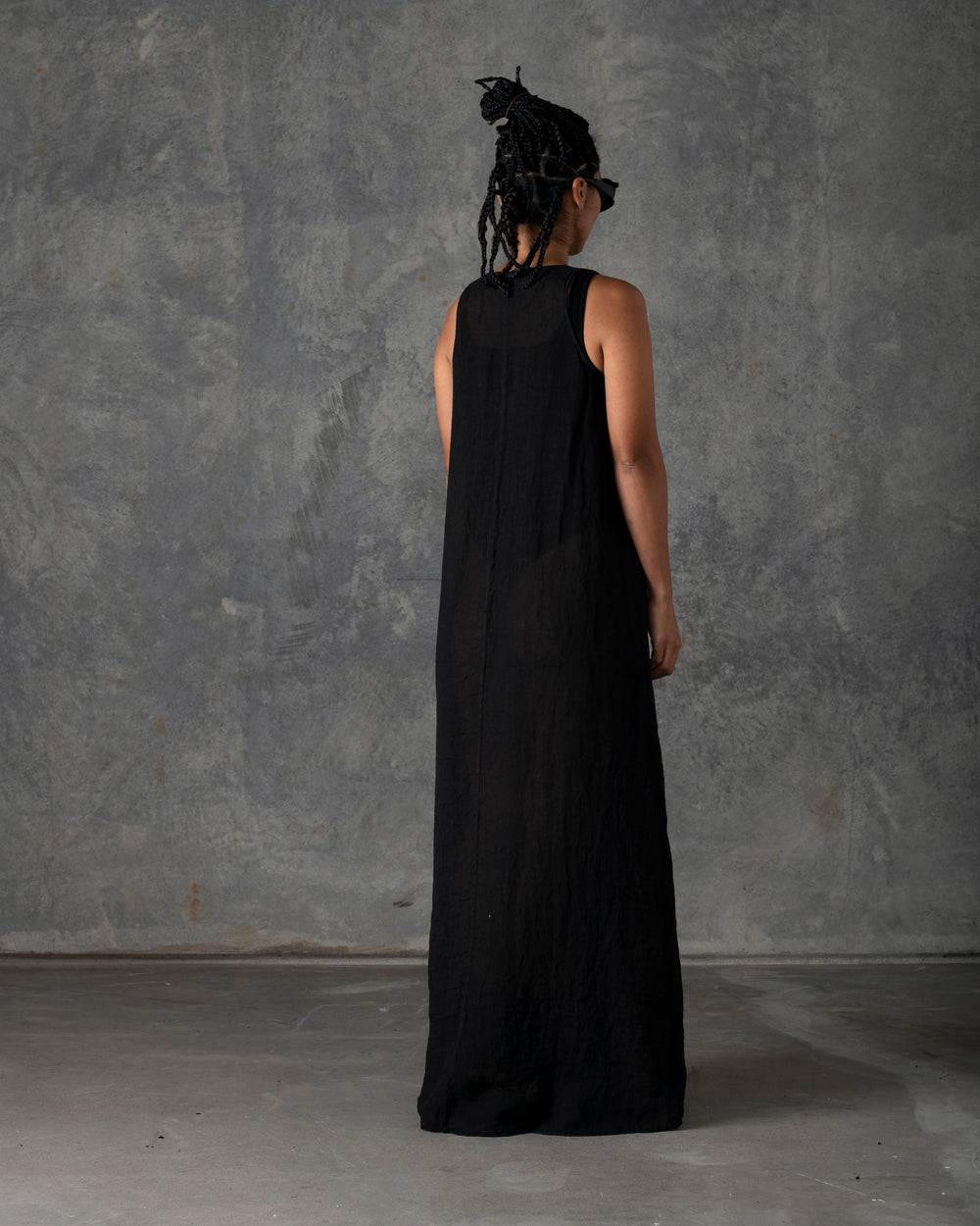 Long Tank Dress Carbon T-200