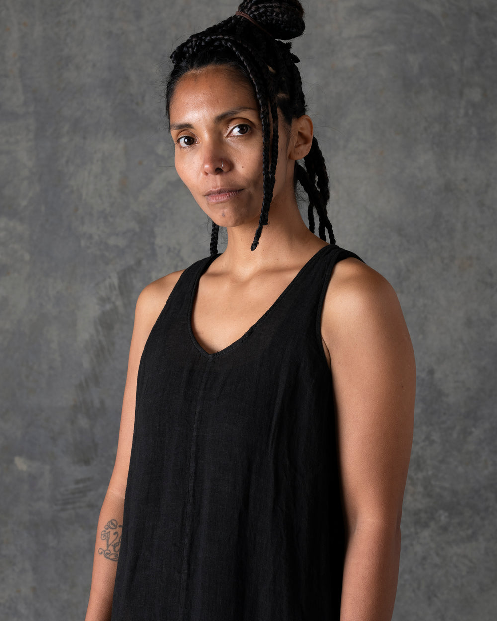 Long Tank Dress Carbon T-200