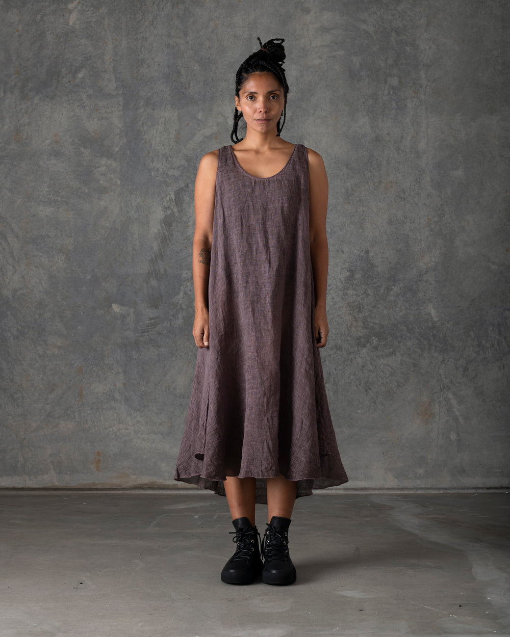 Medium Tank Dress Dirty Wine T-200