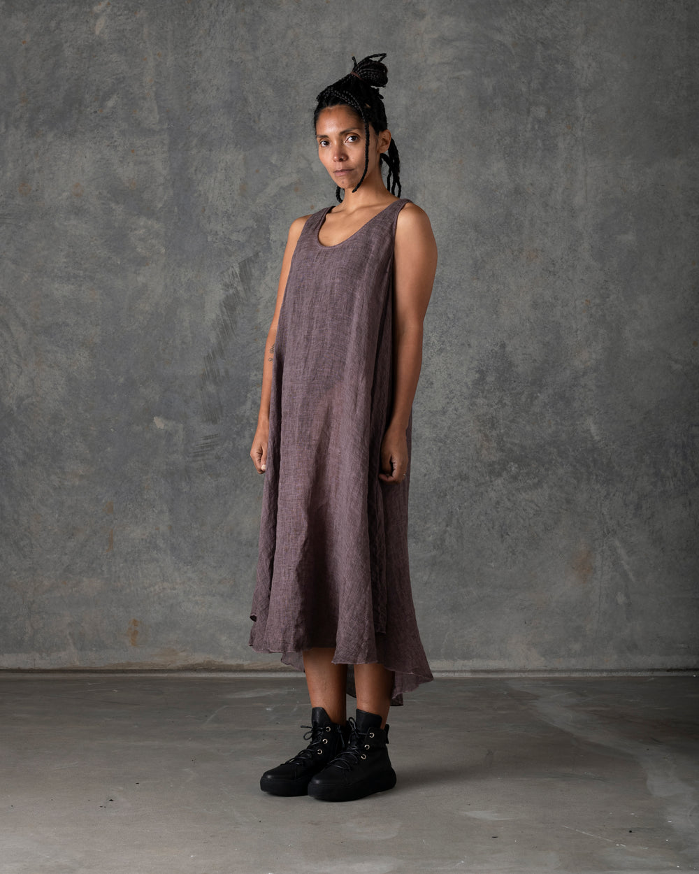 Medium Tank Dress Dirty Wine T-200