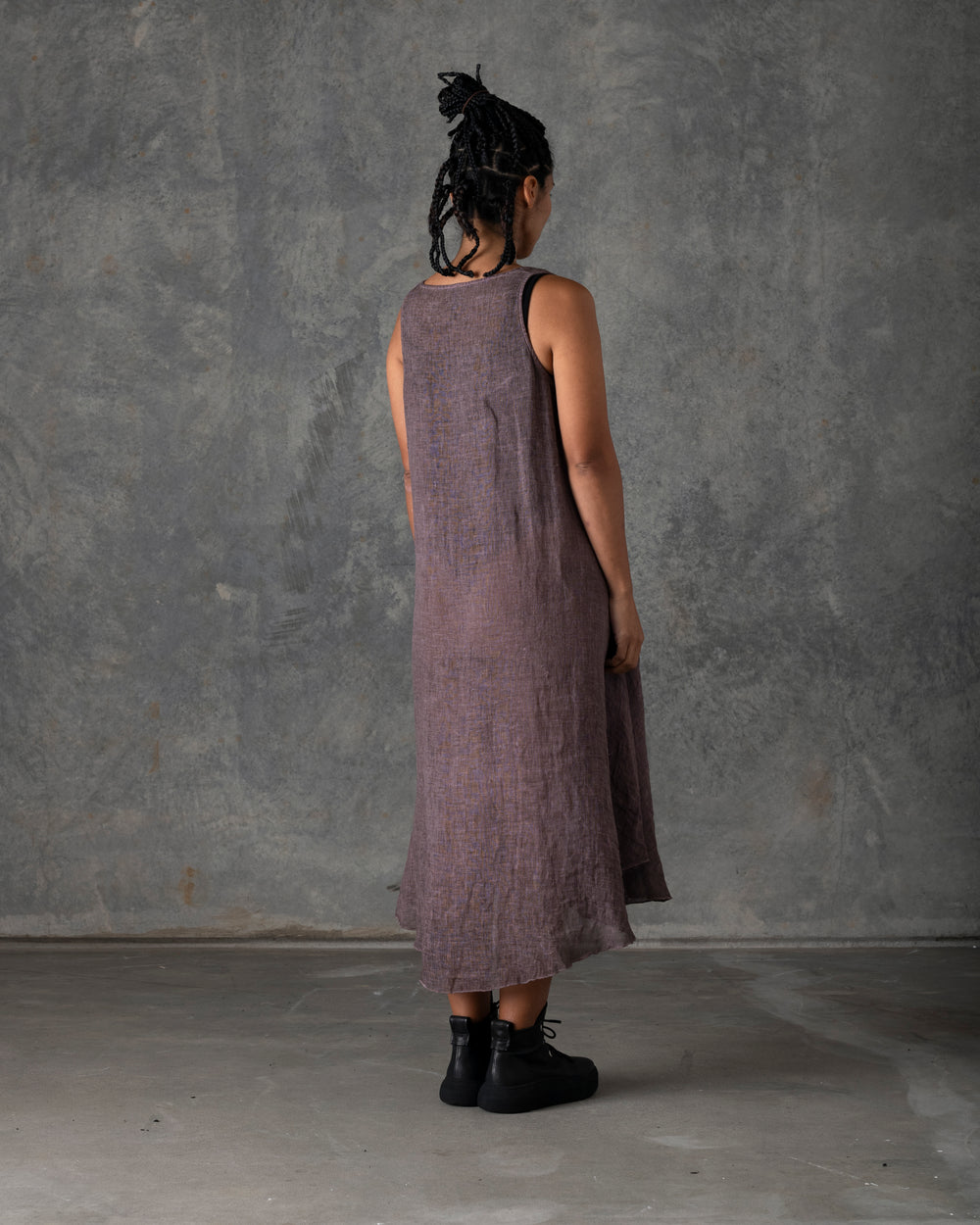 Medium Tank Dress Dirty Wine T-200