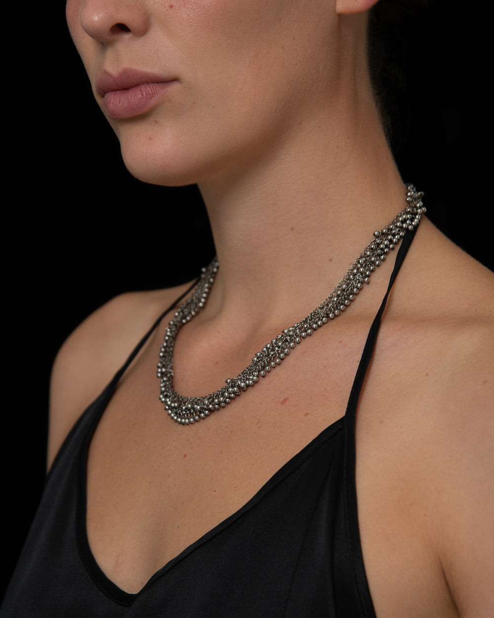 Mulit Silver Beads Necklace CN2242