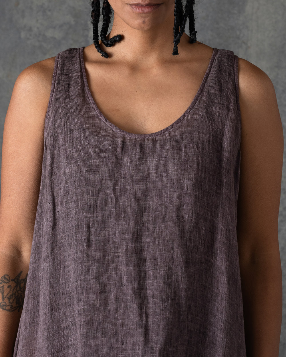 Medium Tank Dress Dirty Wine T-200