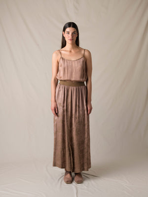 Grain Skirt Dark Rose