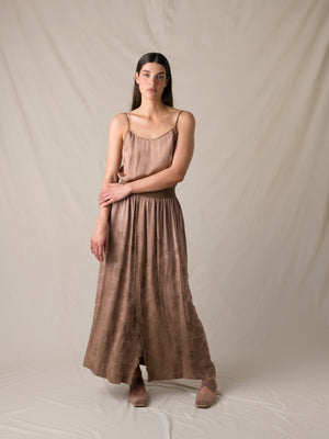 Grain Skirt Dark Rose