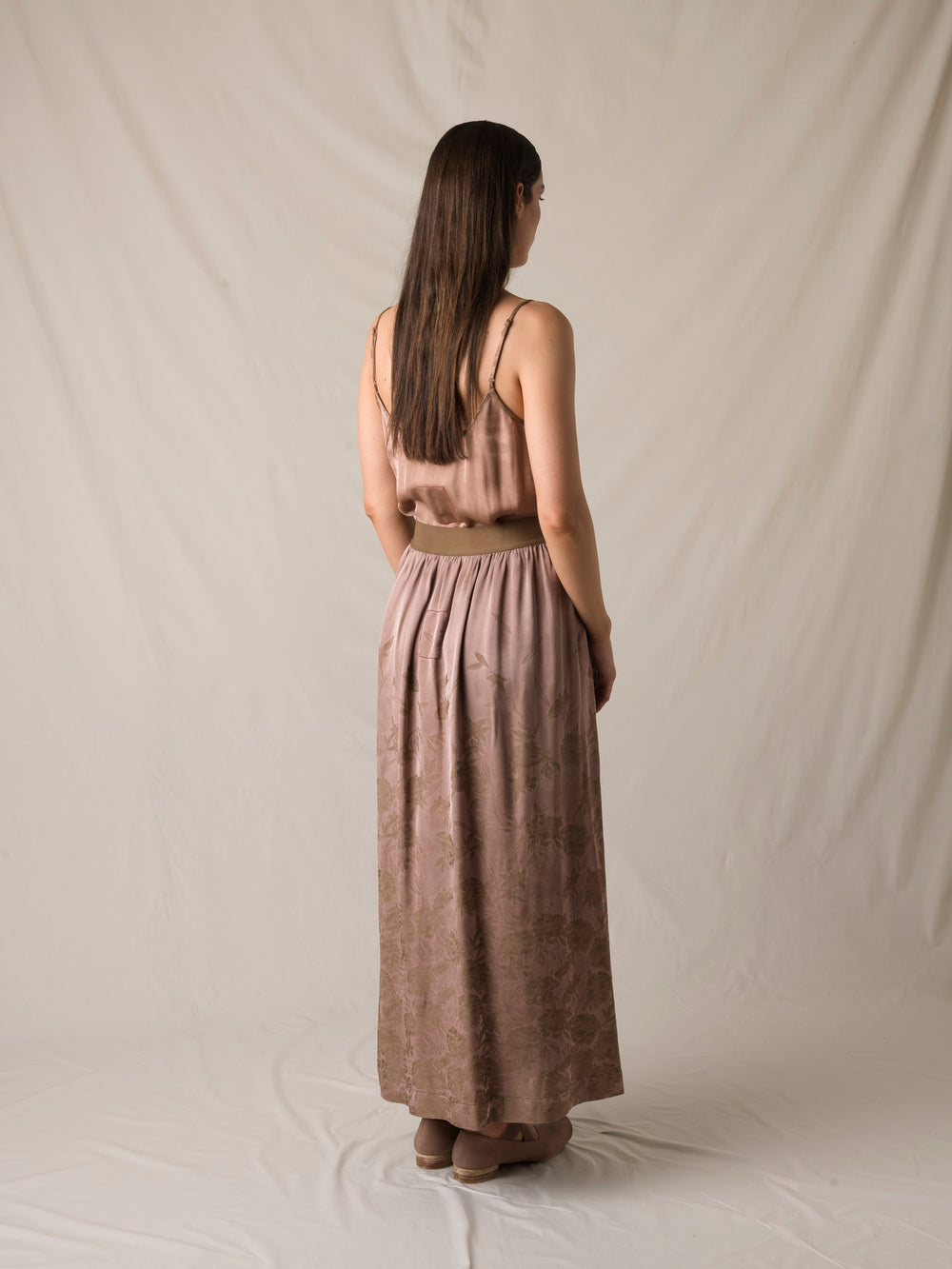 Grain Skirt Dark Rose