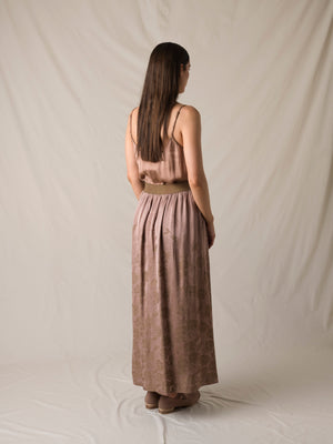 Grain Skirt Dark Rose