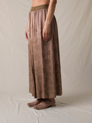 Grain Skirt Dark Rose