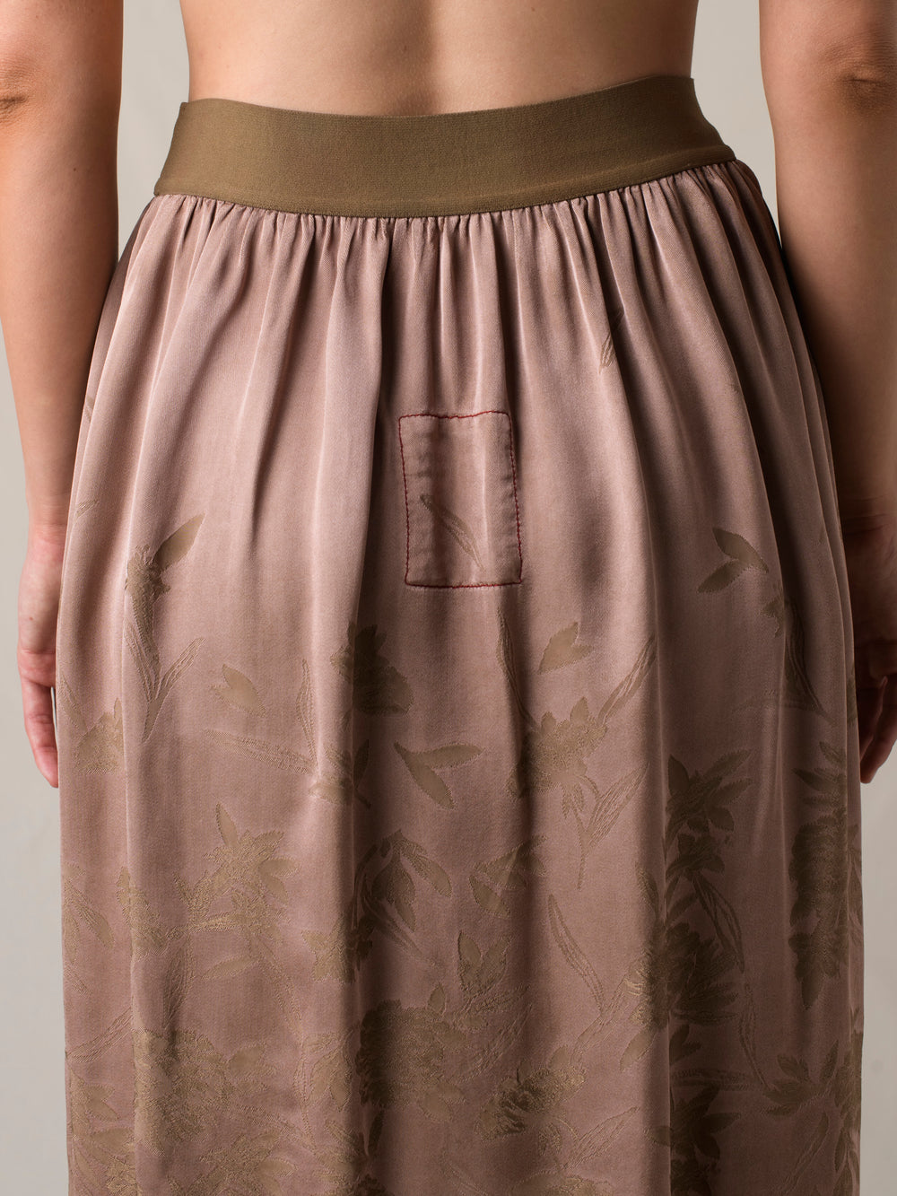 Grain Skirt Dark Rose