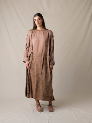 Corry Wrap Coat Dark Rose