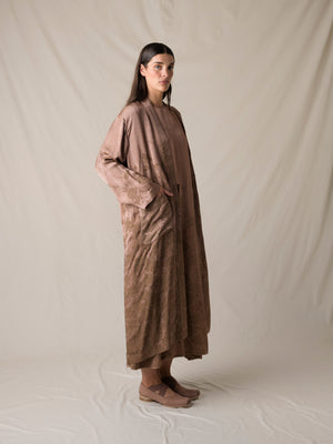 Corry Wrap Coat Dark Rose