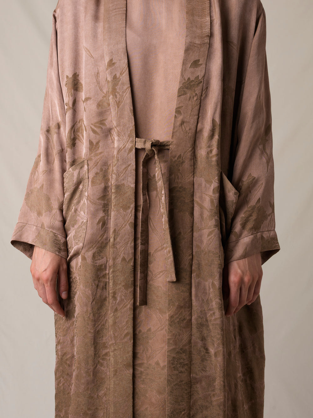 Corry Wrap Coat Dark Rose