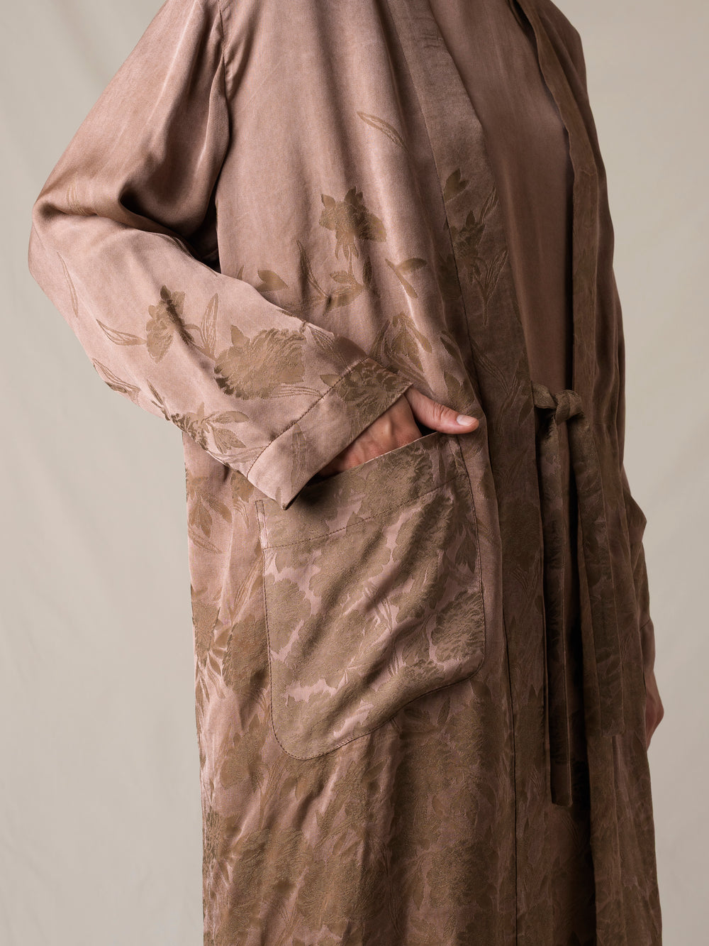 Corry Wrap Coat Dark Rose