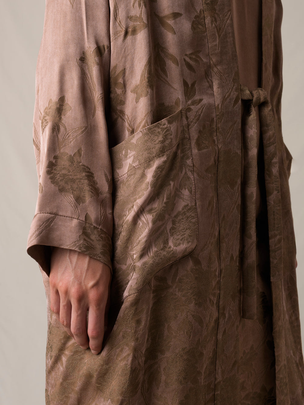 Corry Wrap Coat Dark Rose