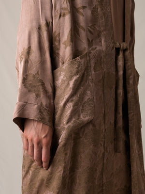 Corry Wrap Coat Dark Rose