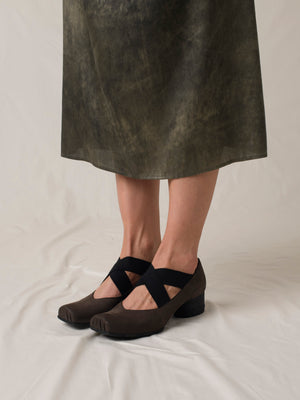 High Ballet Shoes Brown Black