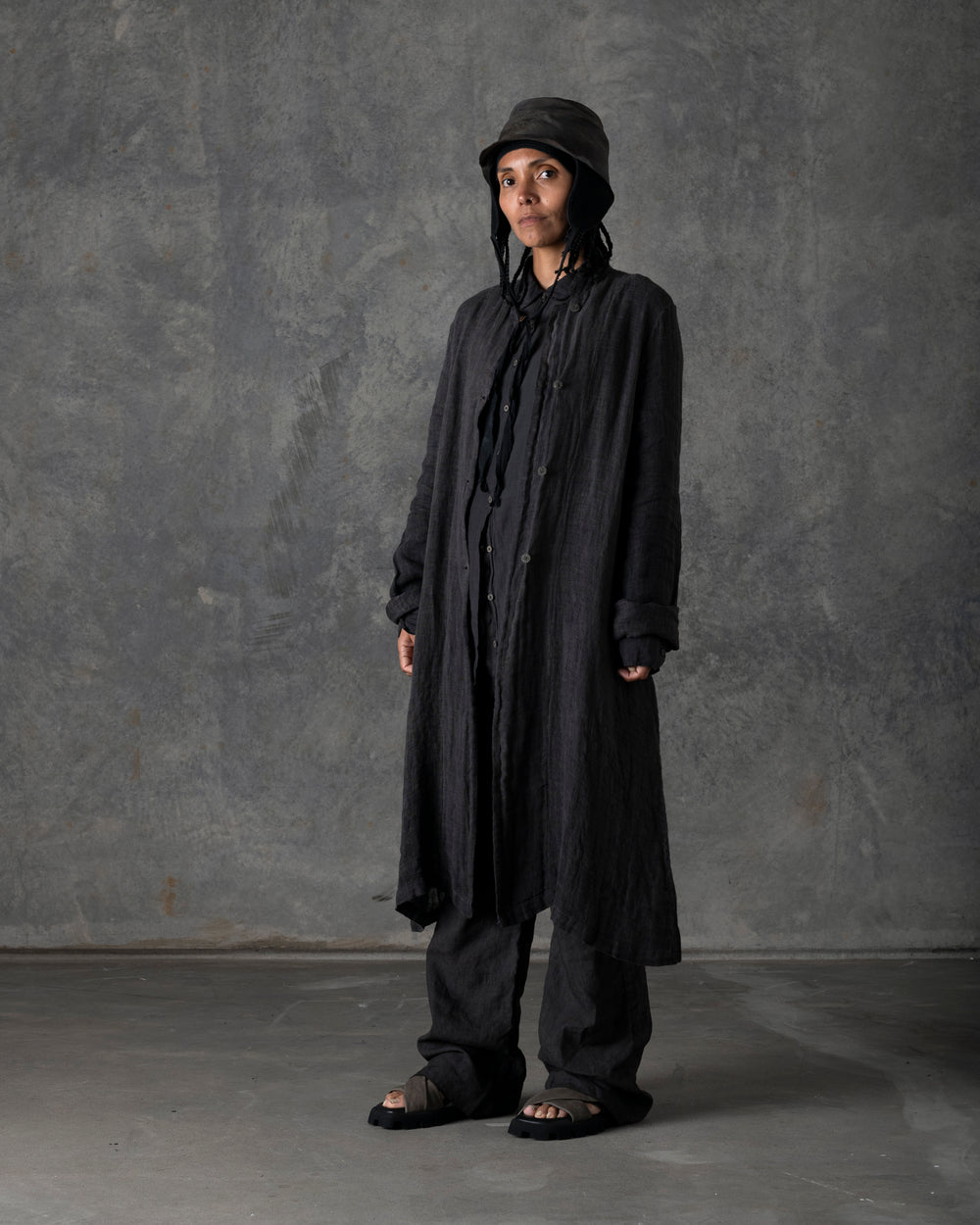 Unlined Duster Dark Grey T-200