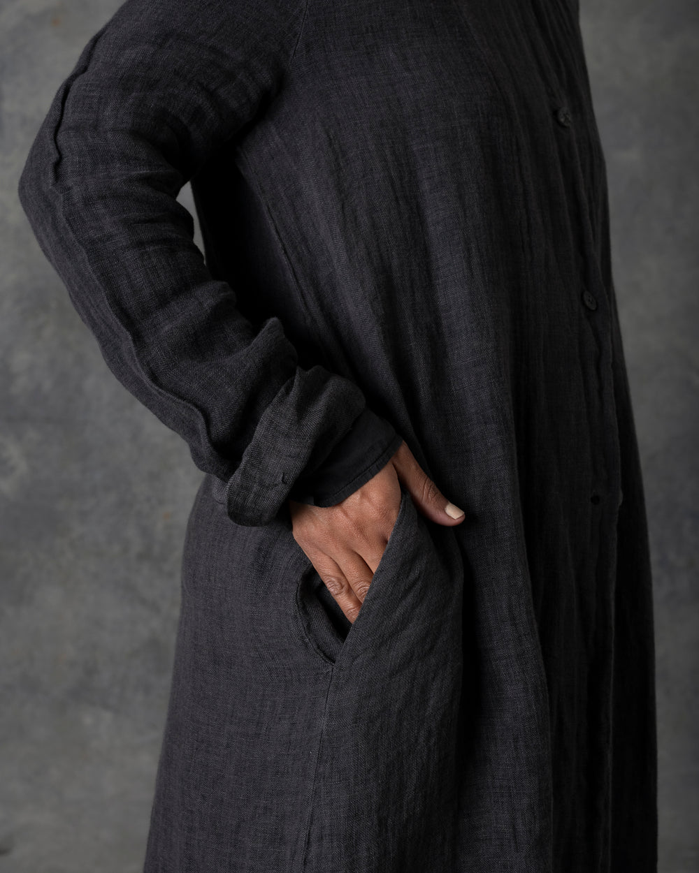 Unlined Duster Dark Grey T-200