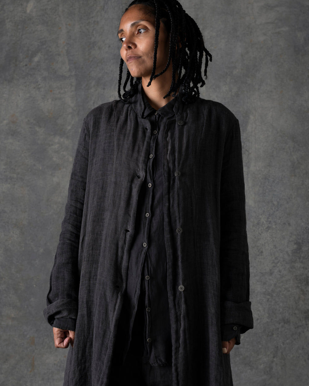 Unlined Duster Dark Grey T-200