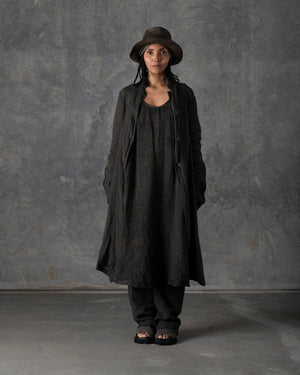 Unlined Duster Dark Grey / Brown T-200