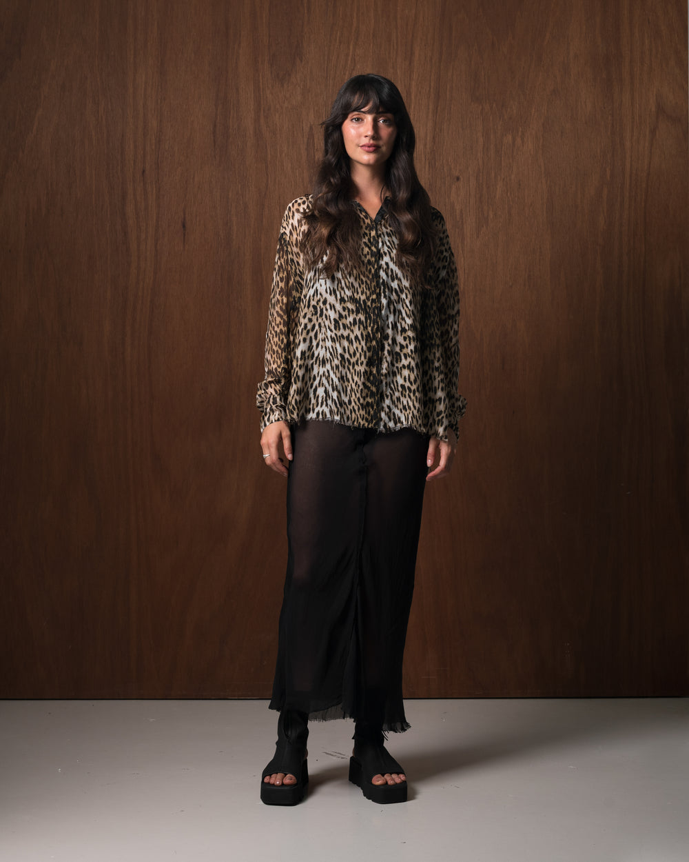 Virginia Skirt Silk Chiffon Black