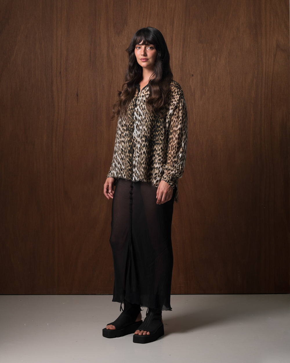 Virginia Skirt Silk Chiffon Black