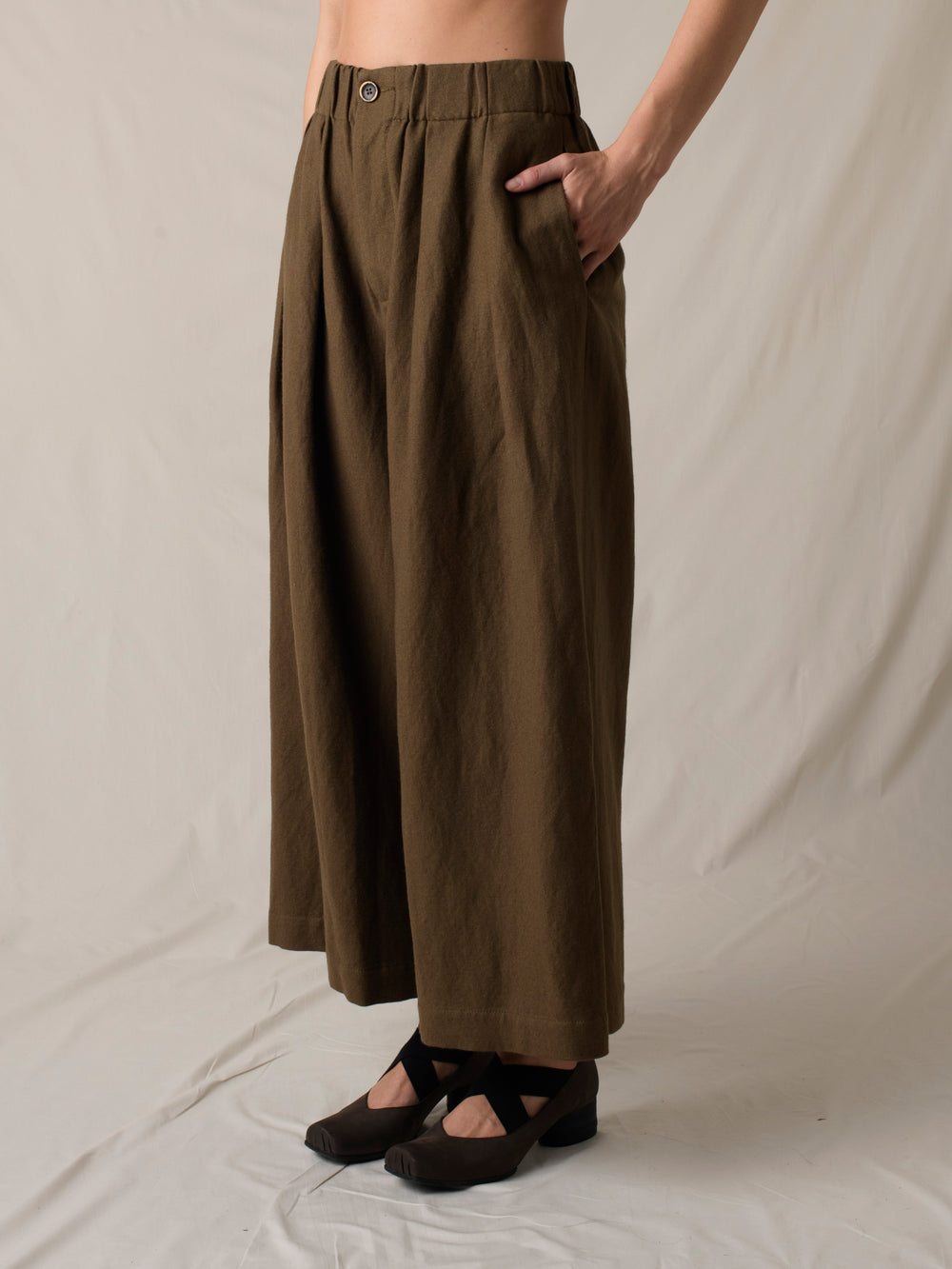 Poetic Pants Wool Brown