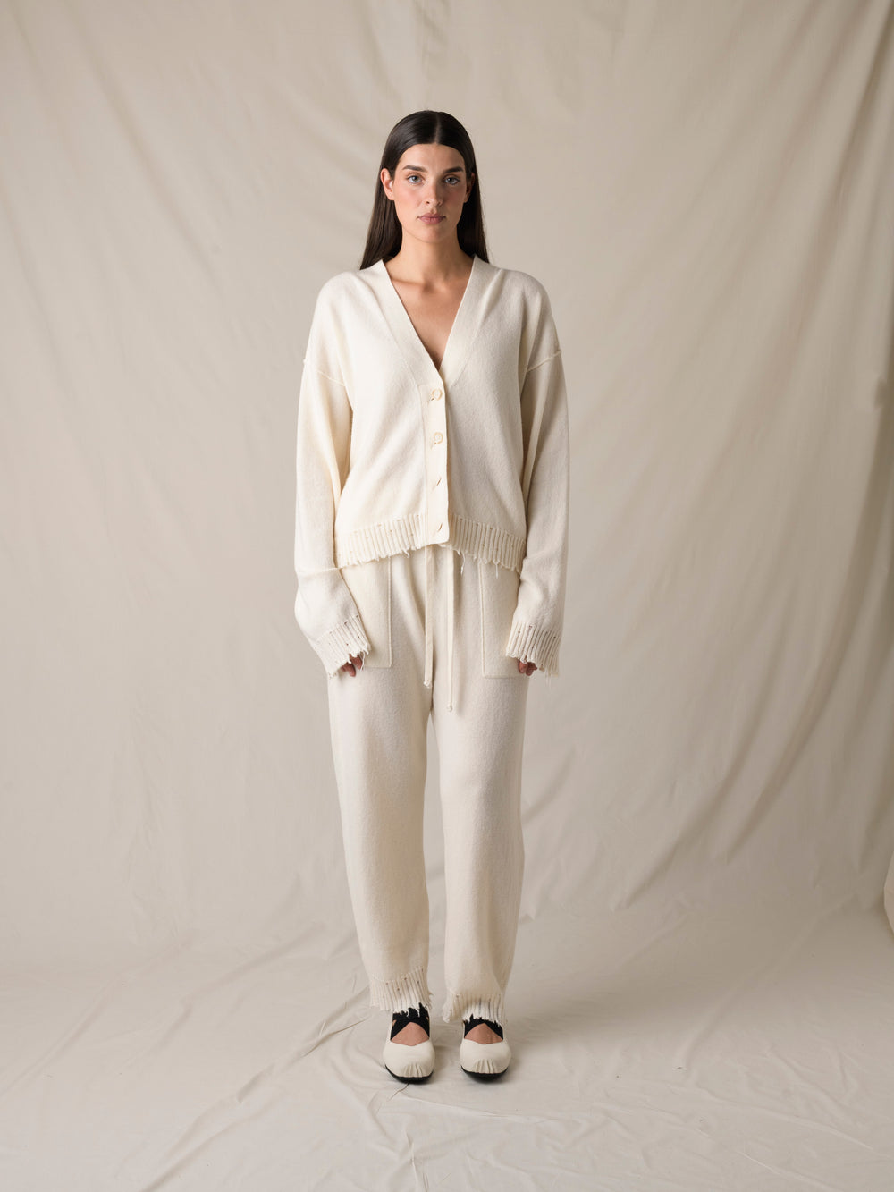 Over Cardigan Cashmere Off White