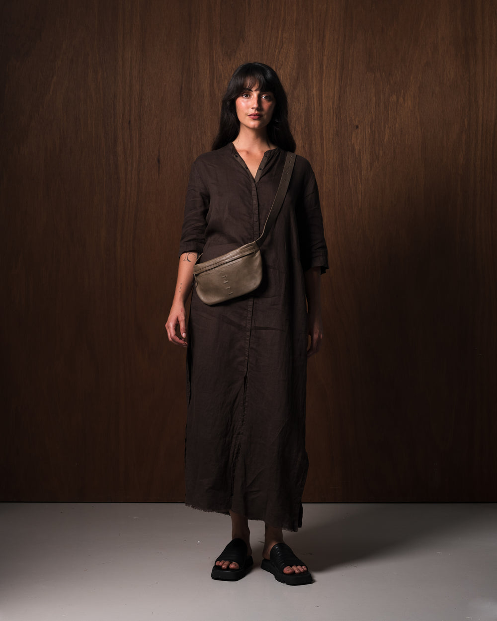 Marakesh Dress Linen Chocolate