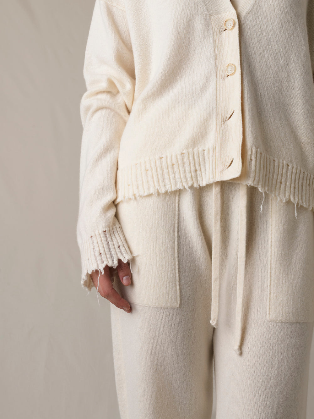 Over Cardigan Cashmere Off White