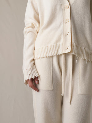Over Cardigan Cashmere Off White