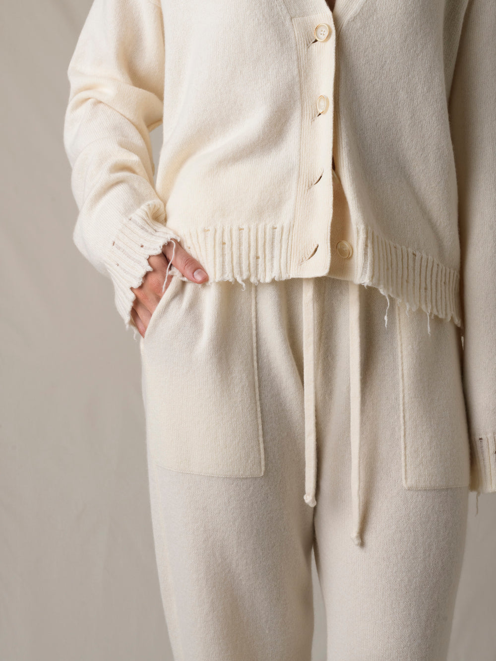 Over Cardigan Cashmere Off White