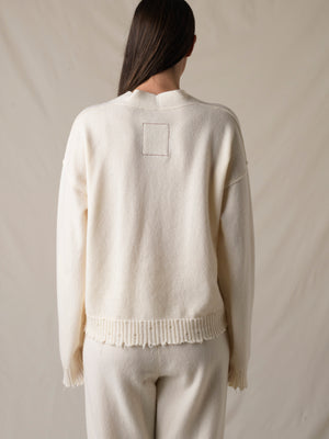 Over Cardigan Cashmere Off White