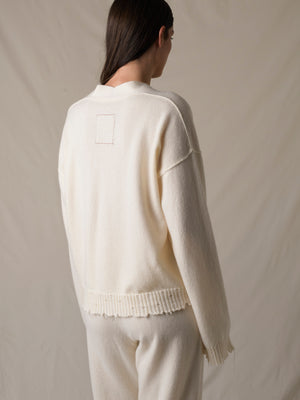 Over Cardigan Cashmere Off White