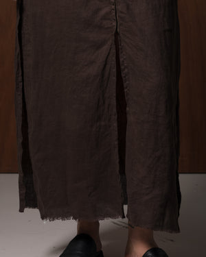 Marakesh Dress Linen Chocolate