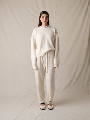 Long SLV Top Cashmere Off White