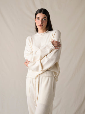 Long SLV Top Cashmere Off White