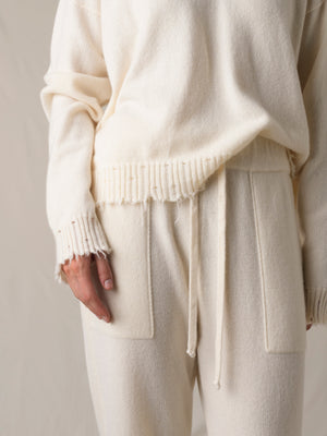 Long SLV Top Cashmere Off White