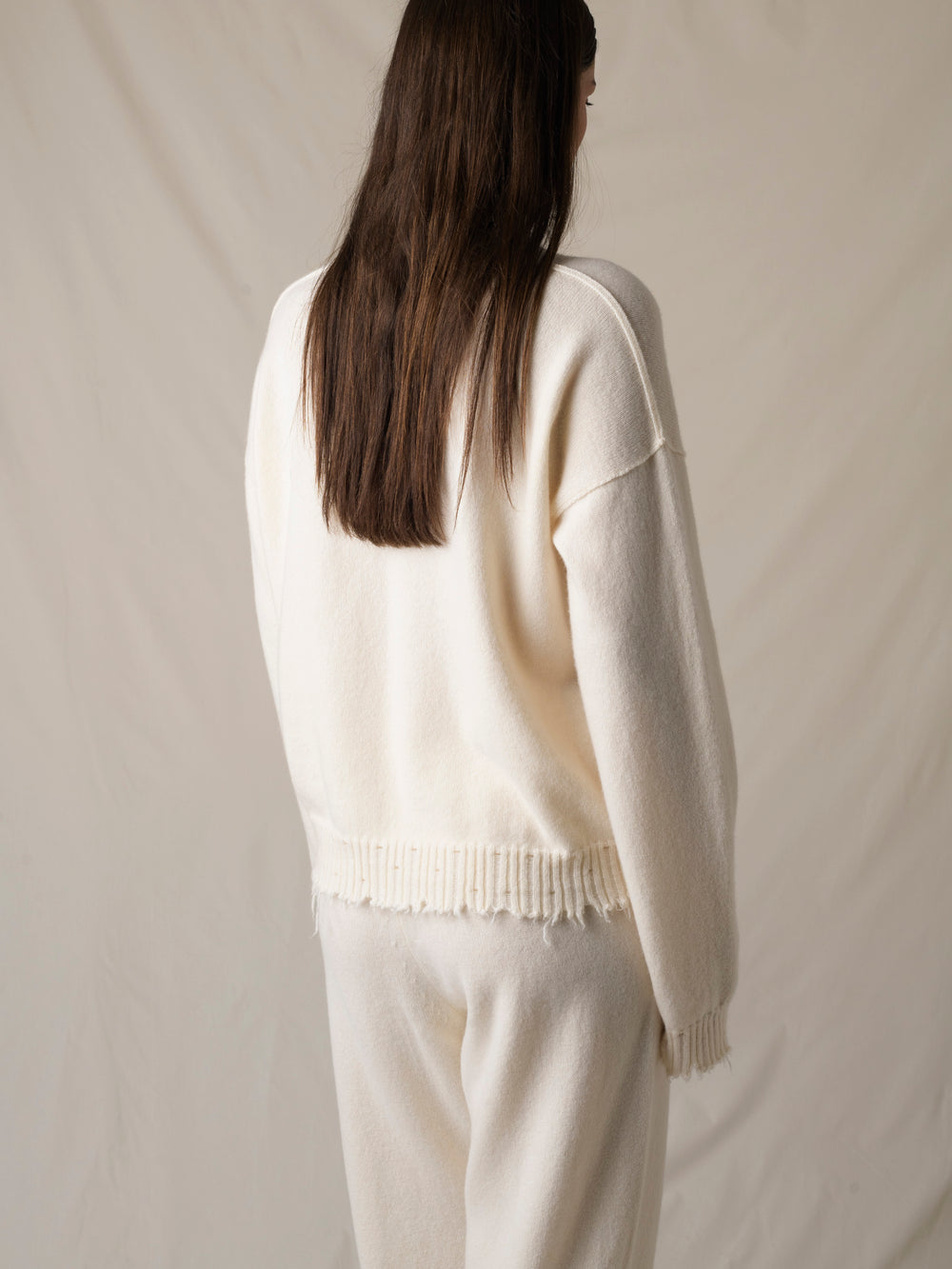 Long SLV Top Cashmere Off White